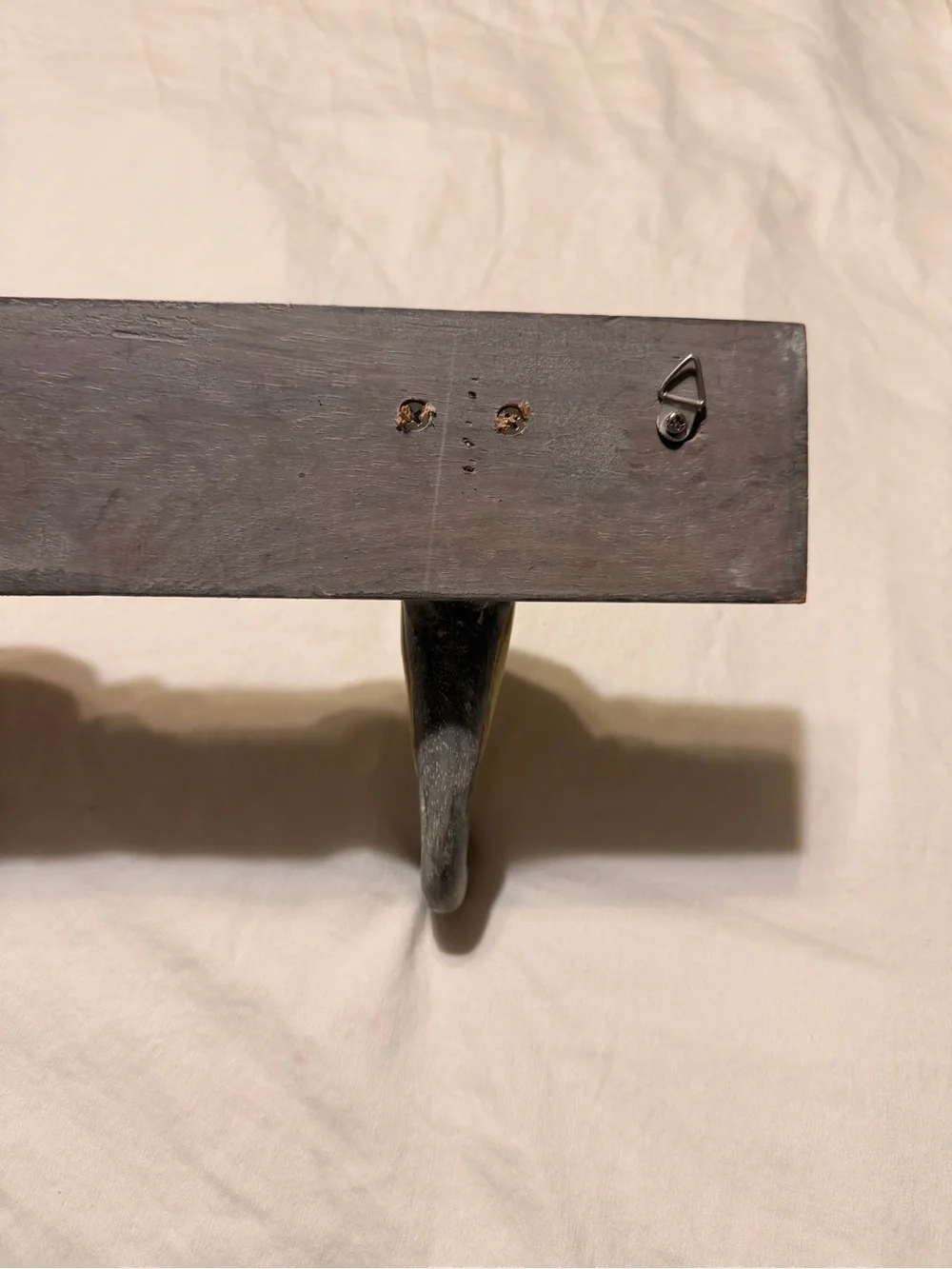 Handcrafted Elephant Wall Hook - Gray and Pink